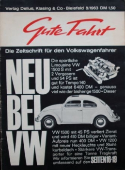 "Gute Fahrt" Volkswagen Magazine 1963 (9321)